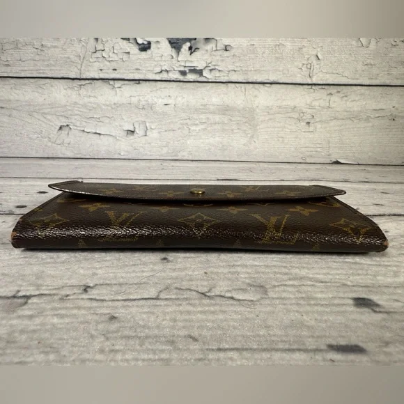 Louis Vuitton Portefeuille Sarah Long Bifold Wallet Monogram Leather Canvas - Picture 3 of 16